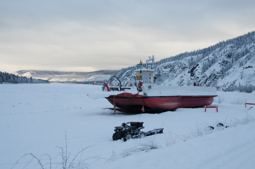 George Black ferry that operates across the Yukon River in the Summer